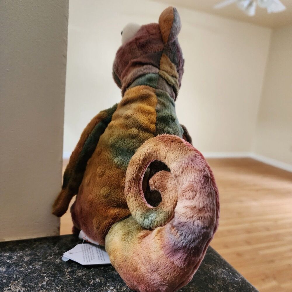 Jellycat Colin Chameleon Retired Plush CH3CN Rare HTF NWT Colorful Tie-Dye - Picture 5 of 7